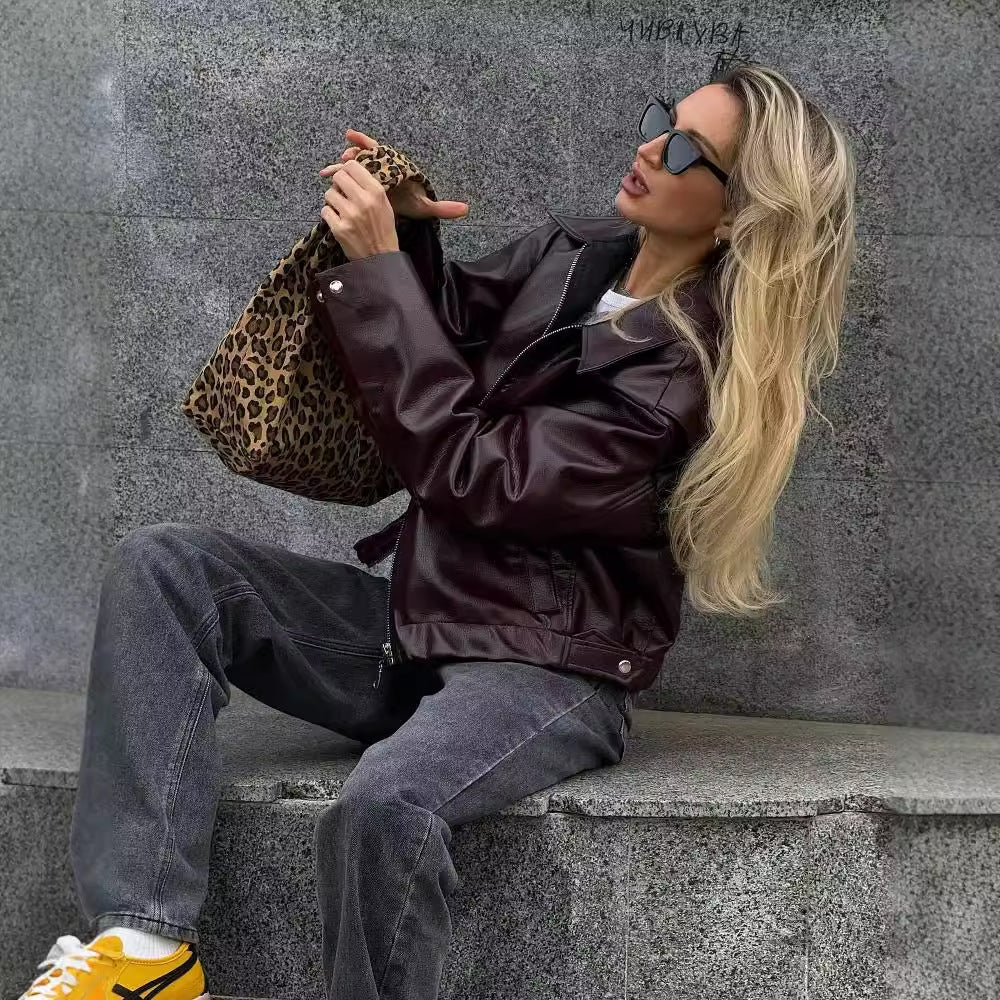 Marionella - Faux leather jacket