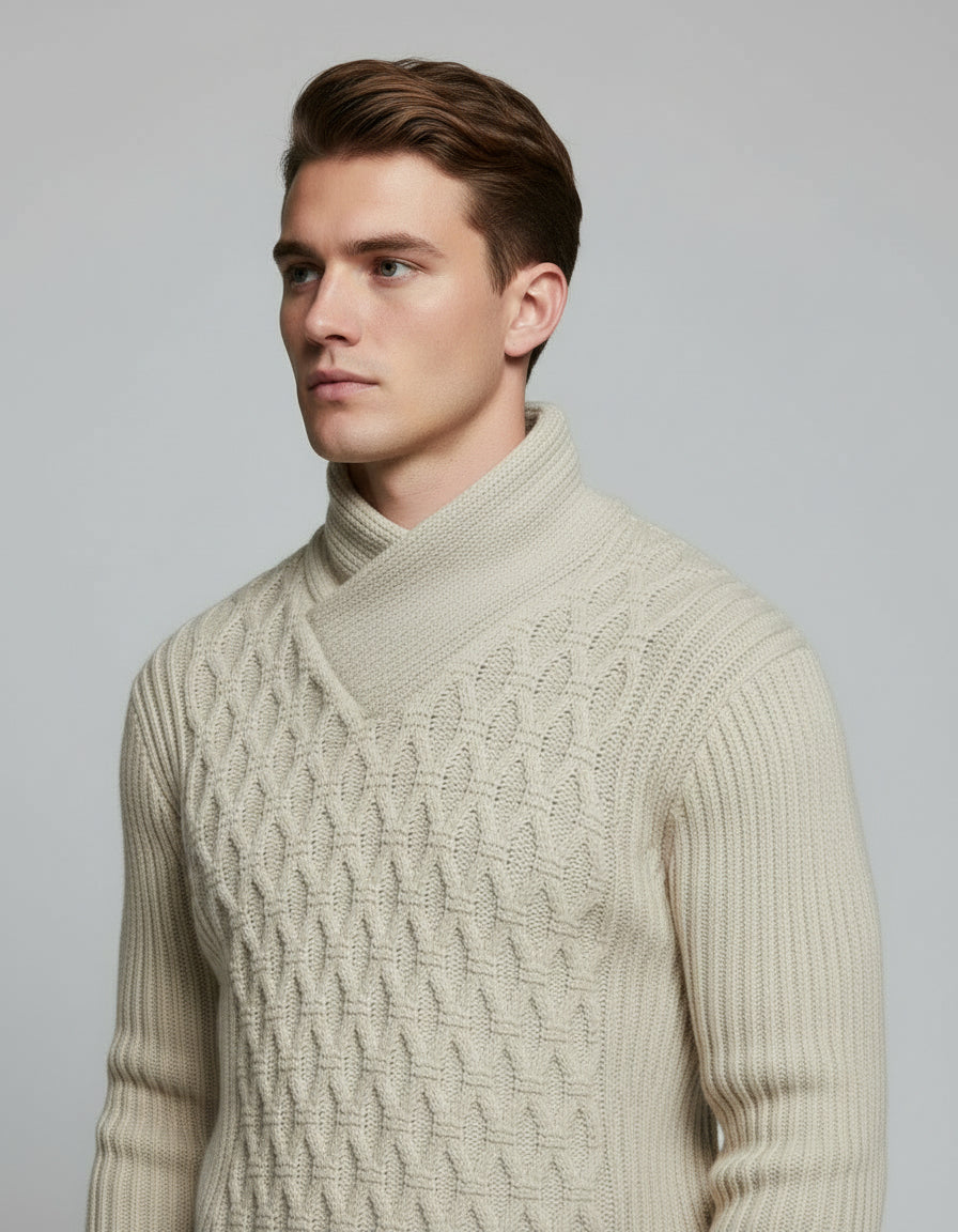 Jacquard Turtleneck Sweater