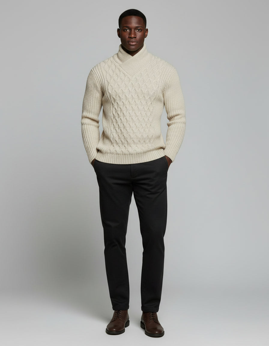 Jacquard Turtleneck Sweater